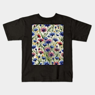 Field of Cornflowers Kids T-Shirt